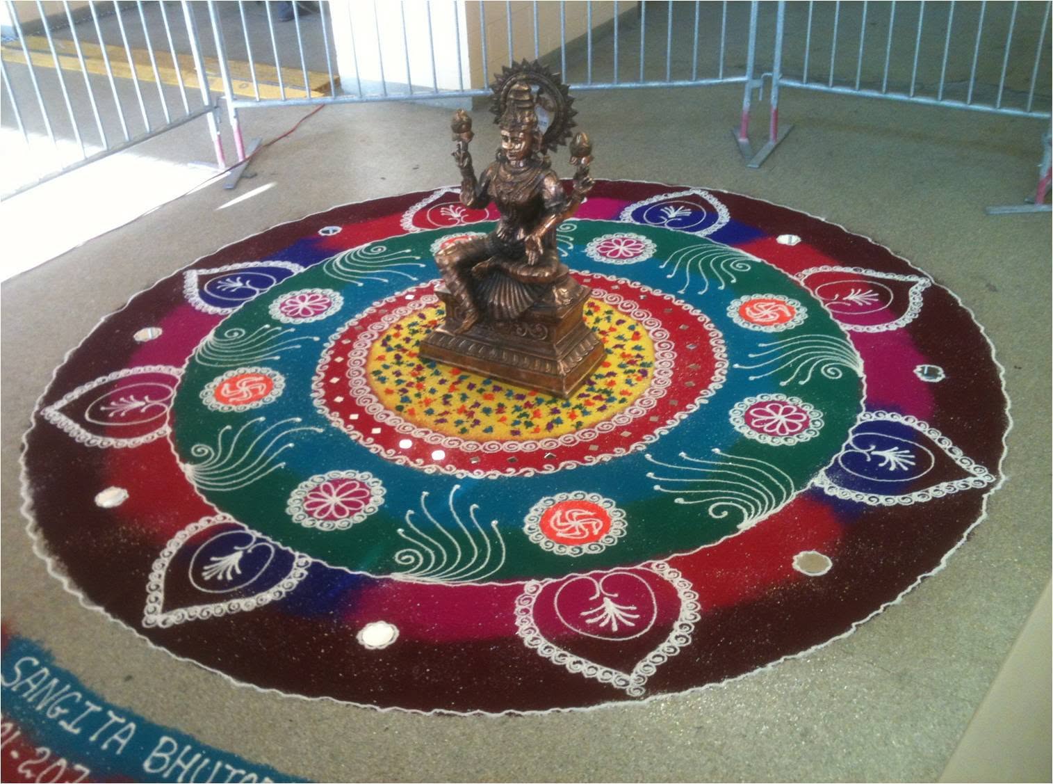 Goddess Lakshmi Circular Rangoli